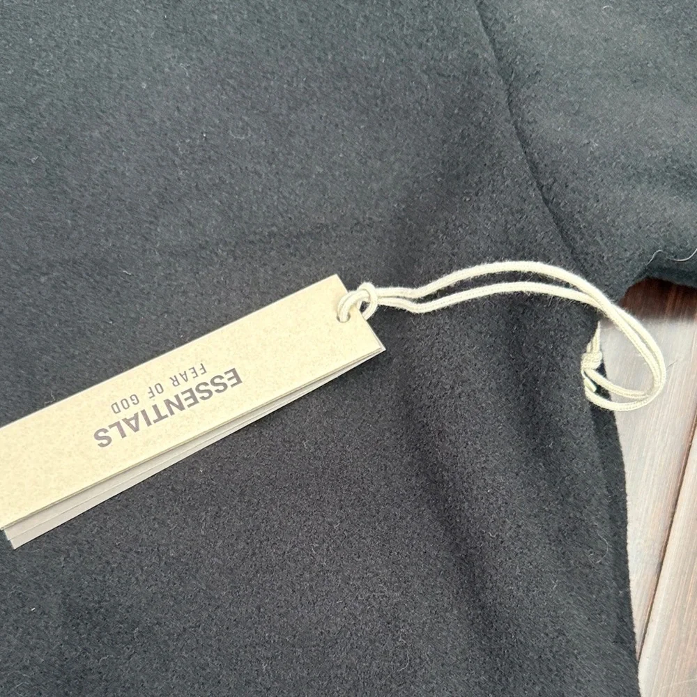 Fear of God Essentials brushed yarn ho black hoodie - Picture 5 of 9